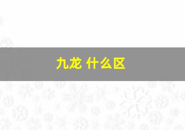 九龙 什么区